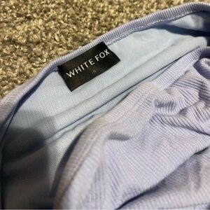 White fox feel good blue mini dress